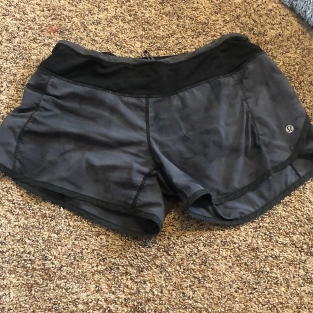 Gray and black Lululemon shorts